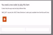 You need a new codec to play this item  Playing MOV files
