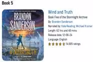My Next Read - Wind and Truth by Brandon Sanderson