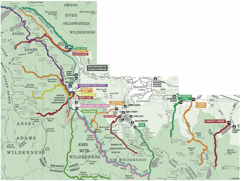 Mammoth Lakes Area - Inyo National Forest