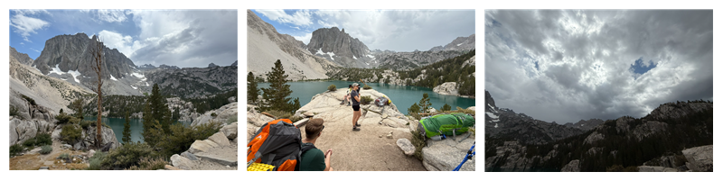 Arrival at Second Lake - The Most Popular Single Tent Campsight is Right There Arrival at Second Lake - The Most Popular Single Tent Campsight is Right There